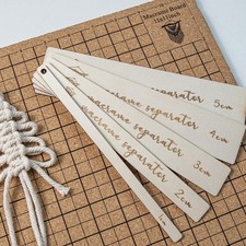 5x Wooden Macrame Separator Tool Woven Spacer Guide for Macrame