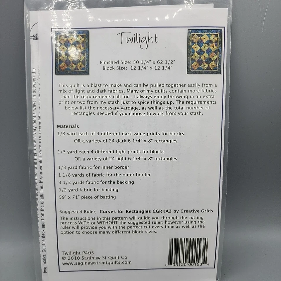 Saginaw St Quilt Co. Twilight P405 Quilt Pattern Karla Alexander - Image 4 of 4