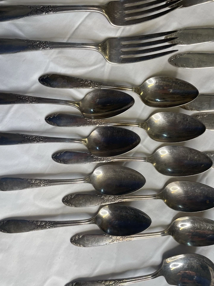 Cubiertos National Silver Plate 33 piezas King Edward Foto 3 de 4