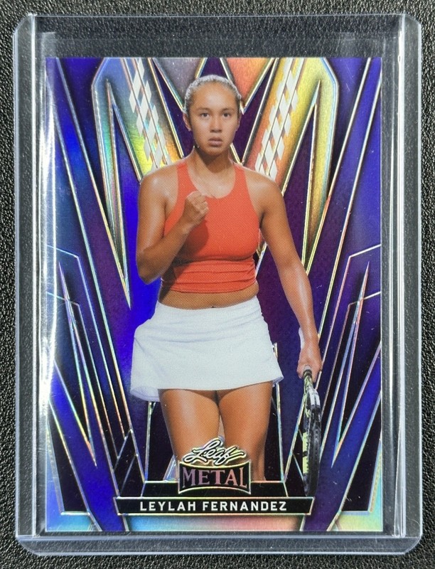 LEYLAH FERNANDEZ 2024 LEAF METAL WOMEN OF SPORT #51 PRISMATIC PURPLE 12/12
