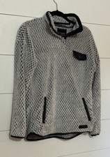 Simply Southern Sherpa Fleece Pullover 1/4 Snap Gray Womens - Size Small