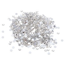 SS6/1440Pcs Glass Diamante Rhinestone, Man Made Gems, Clear