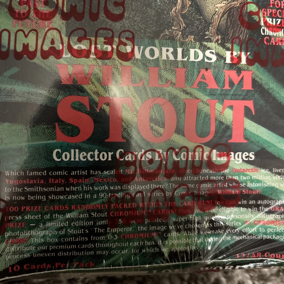 Lost Worlds William Stout King Kong 1993 dinosaurio caja de tarjetas coleccionables sellada de fábrica Foto 3 de 4