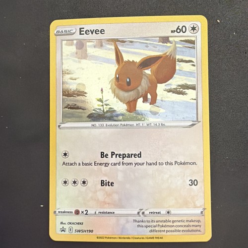 Eevee SWSH190 Cosmo Holo Promo Sword & Shield Promo Pokemon Near Mint