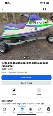 SEADOO 580 SP SPI SPX XP GTS GTX 93 94 95 Rotax Bombardier SEADOO 580 SP SPI SPX XP GTS GTX 93 94 95 Rotax Bombardier