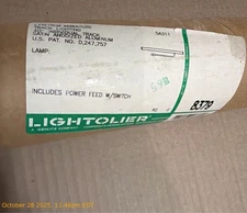 Lightolier 8379 Lytetrim Miniature Track Lighting 40" Individual Track