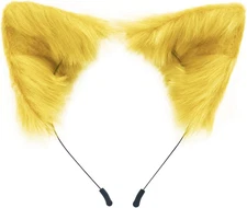 Cat Fox Faux Fur Ears Headband Cute Halloween Fancy Dress Cosplay Handmade Anima