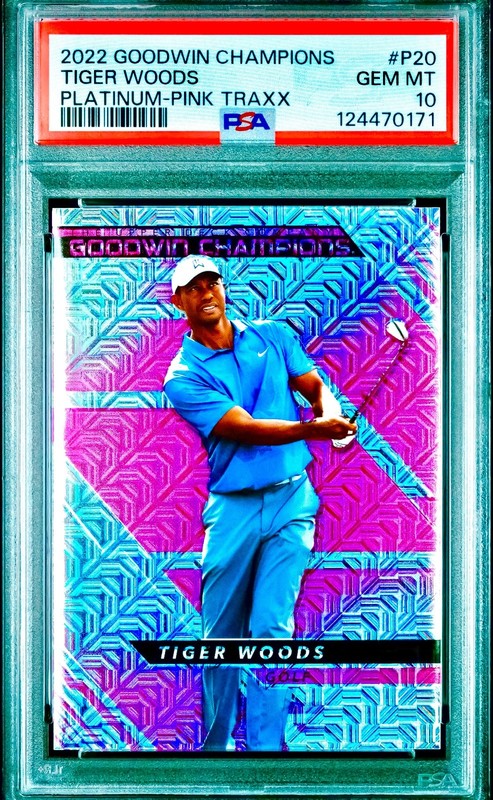 Tiger Woods PINK MOJO REFRACTOR /299 UPPER DECK CHROME PSA 10