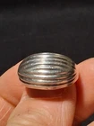 VINTAGE STERLING SILVER STAMPED SHIMMERING RIBBED DOME SZ 9 MENS'/ WOMENS' RING
