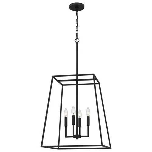 Prescott 4-Light Pendant in Matte Black - Picture 1 of 7