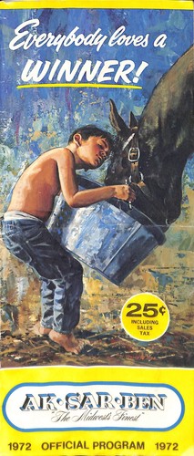 1972 Aksarben Ak-Sar-Ben Race Horse Racing Program 6/17 Omaha Nebraska NE