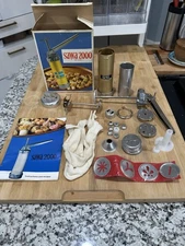 Vintage Sawa 2000 Cookie Press Made in Sweden w/Original Box & Booklet *