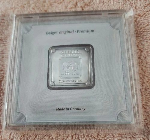 20 Gram Geiger Original Premium Silver Bar In Assay .999 Fine