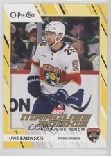 2023-24 O-Pee-Chee Marquee Rookie Yellow Border Uvis Balinskis #595 1fa9
