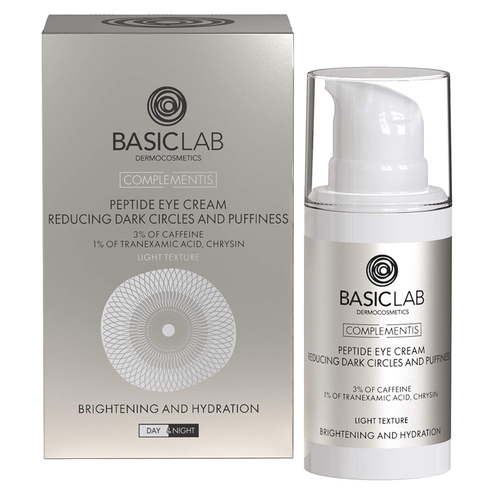 BasicLab Peptide Eye Cream Brightening Depuffing Eye Treatment 15ml