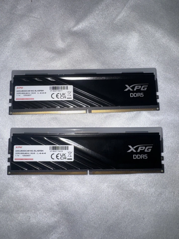 XPG DDR5 6000MHz 32GB RAM (2x16GB) with RGB AX5U6000C481G-BLABRBK - Image 2 of 2