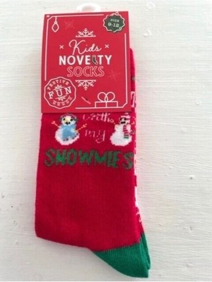 Kinder Weihnachten Fun Socken, SCHNEEMANN Design! UK Größe 9-12 Kinder für Jungen oder Mädchen