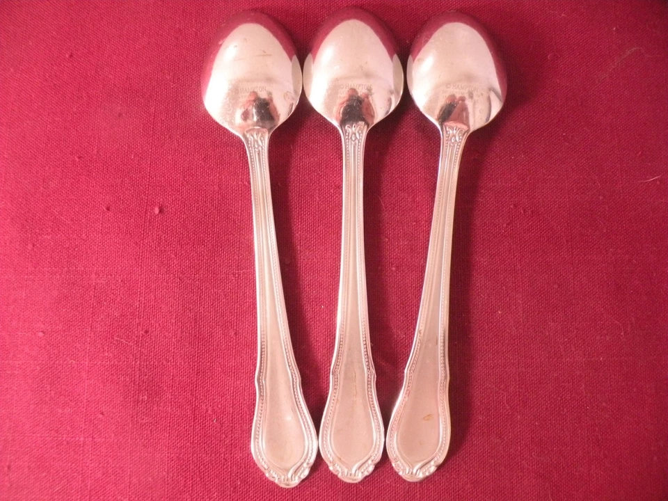 Juego de 3 cucharaditas de cubiertos de acero inoxidable Hampton Lauren 18/10 6 3/8" D Foto 4 de 4
