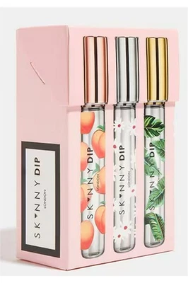 Skinny Dip Gift Set EDP Rollerball 10ml Just Peachy, Wild Flower, Palm Spring