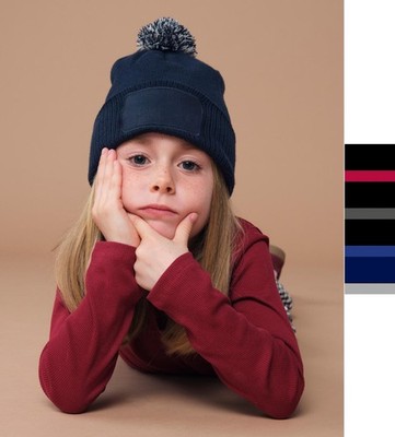 Beechfield Kids Snowstar Patch Beanie B443B Beanie NEU