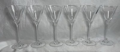 Grey Goose Vodka Crystal Martini 7.5'' Cocktail Glasses Mini Etched Set Of 6 LOGO
