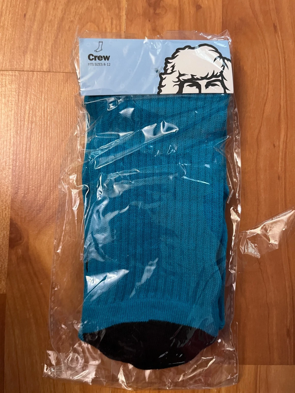 New Danny Duncan Crew Socks Teal Fits Sizes 8 - 12