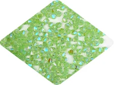 Czech Bicone Crystal Beads Chrysolite full AB 3mm 4mm AB2X Diamond Rondelle