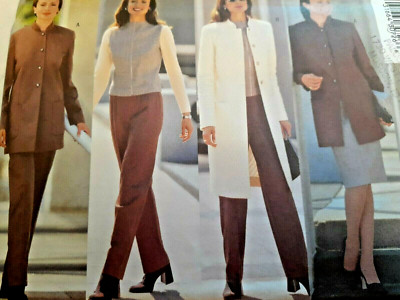 Jacket Vest Skirt Pants 18 20 22 Butterick 6345 Sewing Pattern Wardrobe Work UC