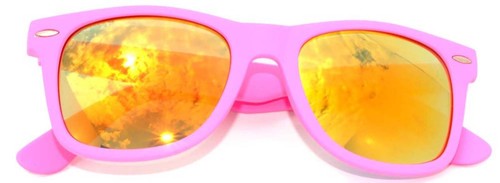 KIDS PINK SUNGLASSES POLARIZED MIRROR LENS PROTECT CHILD'S EYES FROM UVB W/POUCH - Picture 4 of 10