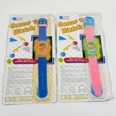 Lustige Drole Citron LCD Spiel Uhr Vintage Retro Digital Sammler Konvolut Lot x2