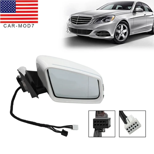 WHITE RIGHT SIDE PASSENGER MIRROR For 2010-2015 2016 MERCEDES E350 E400 E550