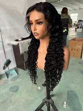13x6 28inch HD Lace Frontal curly Wig 180 density 100 Human Hair