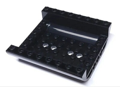 Lego 54091 - Slope Curved 8x8x2 Inverted Double - 2 Pieces Black 