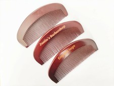 Customize Logo-Red Peach wood Comb Fine Tooth Comb Hair/Beard Beard Comb barber