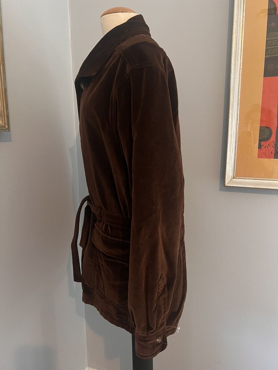Vintage 70s brown velvet belted Christian Dior smoking Vintage 70s brown velvet belted Christian Dior smoking