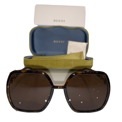 NEW Gucci Women Sunglasses GG0890S 002 Havana | Brown Lens