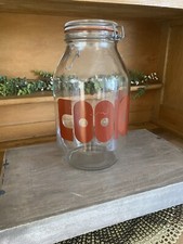 Vintage Triomphe France Large Glass Jar/Canister "Cookies" Wire Lock 3L Sealed