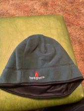 HOTMOCS HEATED BEANIE WINTER FLEECE HAT  HEATED HEAD WEAR Green Packers Hunting