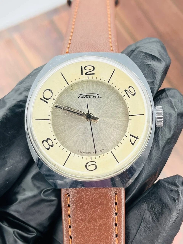 Reloj Pulsera Raketa Soviético Hombre Mecánico Vintage URSS Reparado Raro Foto 4 de 4