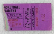 1975 12/30 Big 8 Basketball Tournament Ticket Stub-Kemper Arena-Kansas City, MO