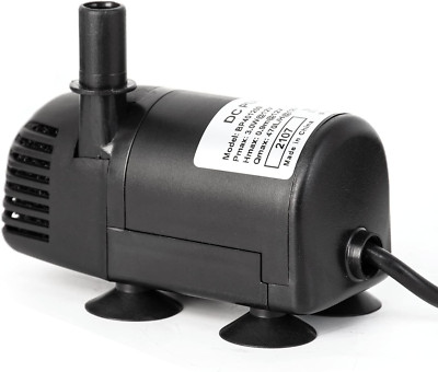 196 GPH Brushless Submersible Water Pump 12V-24V DC for Pond, Aquarium, Solar Fo