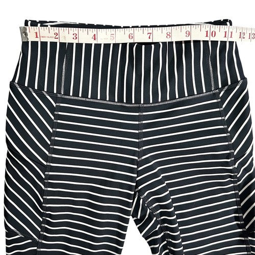 ATHLETA Contender 7/8 Leggings Size XS Navy Strips High Rise Training Zip Pocket - Picture 6 of 8
