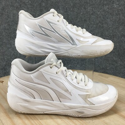 Puma Shoes Mens 6 MB.02 Lo Sneakers White Lace Up Low Top Comfort 379421-01