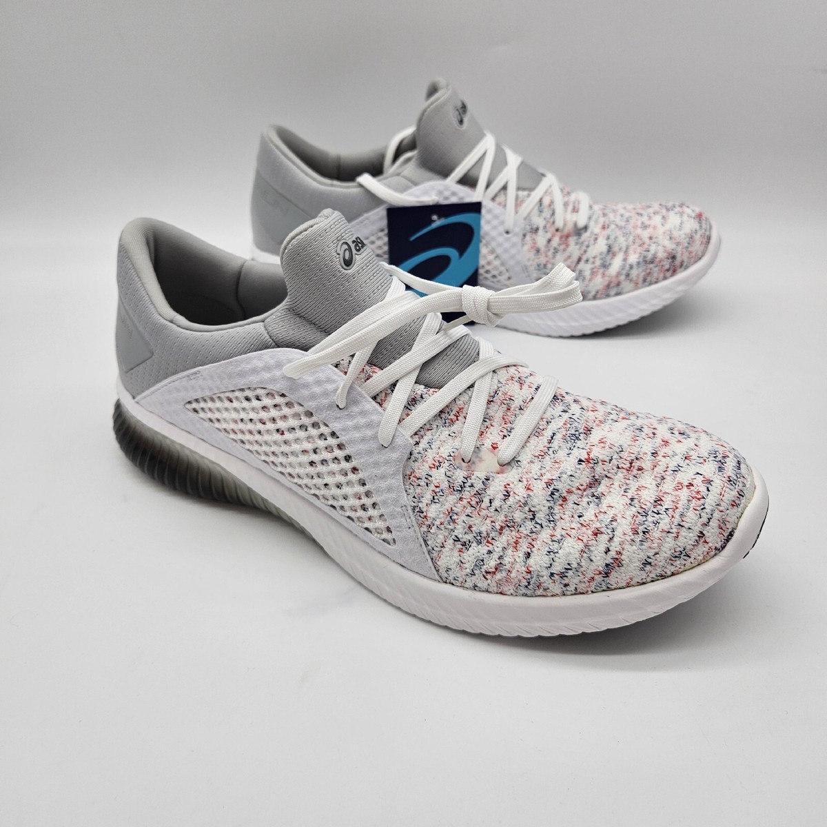 ASICS GEL-Kenun Knit Shoes Men's Size 10.5 T832N White Mid ASICS GEL-Kenun Knit Shoes Men's Size 10.5 T832N White Mid