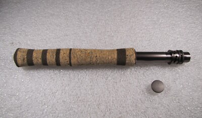 Full Wells Fly Rod Handle kit, Brown Burl Cork -w- Burnt Burl rings, A6c