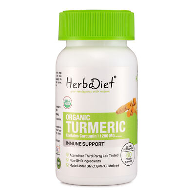 Organic Turmeric Curcumin Capsules High Strength Antioxidant Joint Supplement