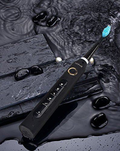 Fairywill Sonic Electric Toothbrush Oral Care Whitening with Travel Case 8 Heads