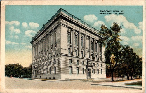 Masonic Temple, Indianapolis, Indiana IN 1919 Postcard - 第 1/2 張圖片