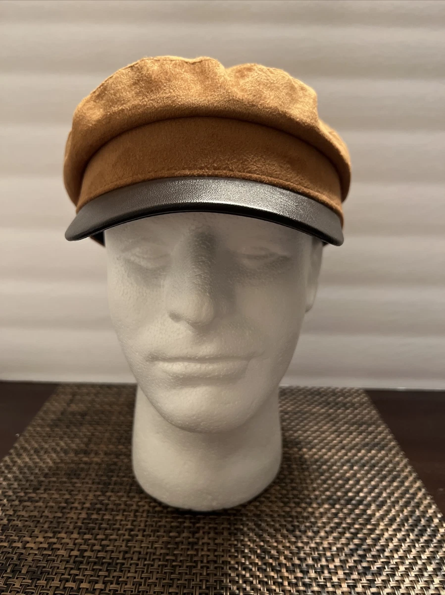 Ace of Something Leather Brim Newspaper Boy Hat Australia Sz. Med