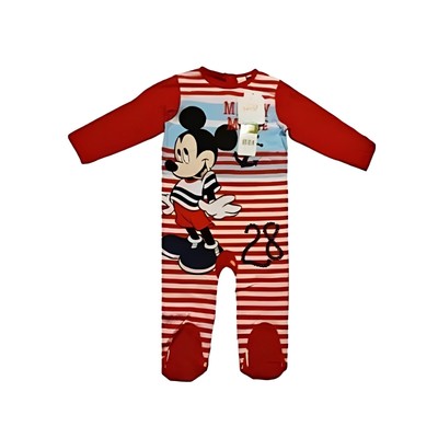 Pyjama Disney Mickey Mouse 24 Mois - Taille Unique - Gris - Coton - Neuf Avec étiquettes - Bébé Et Tout-petit